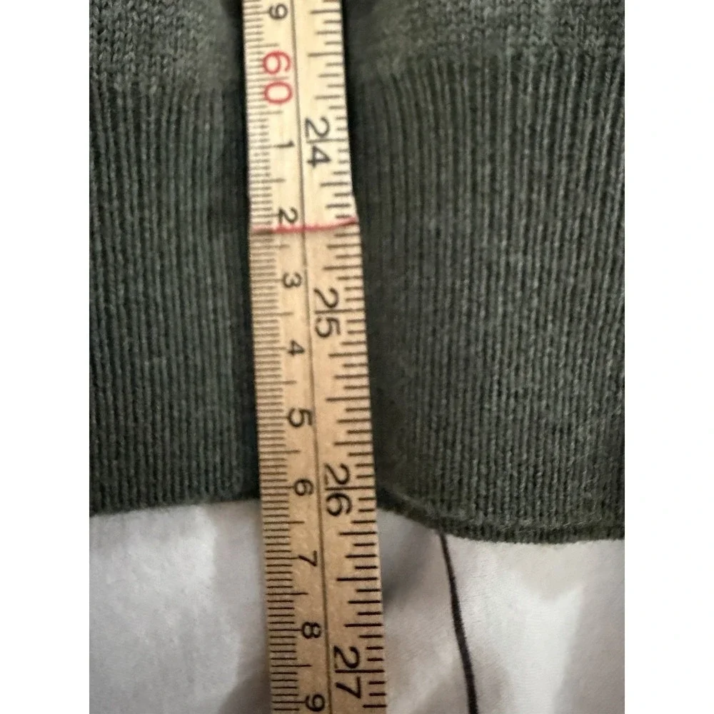 Fairway & Greene Sweater Vest Mens Size S Green Merino Wool Italian Quarter Zip